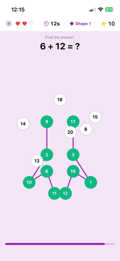 Connect the Dots - solve questions to reveal mystery shapes